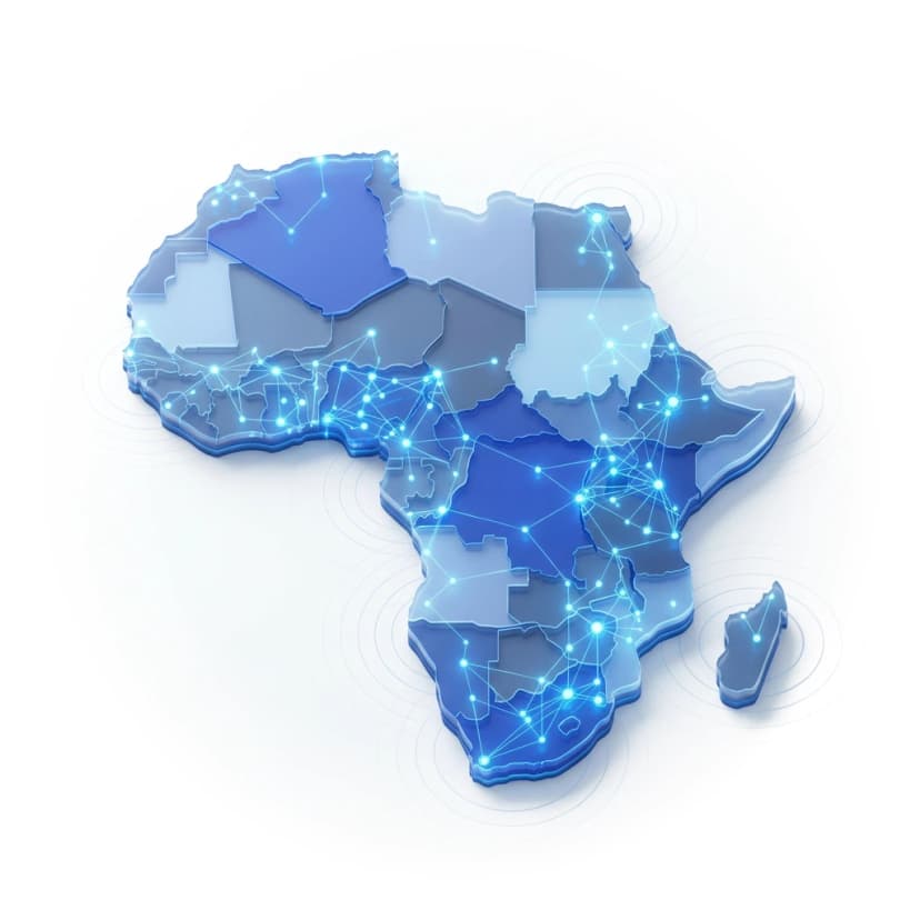 African radio tracking and music intelligence coverage map